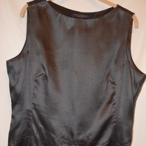 WOW! Brooks Bros Silk Top RICH DEEP GREY CLASSY!